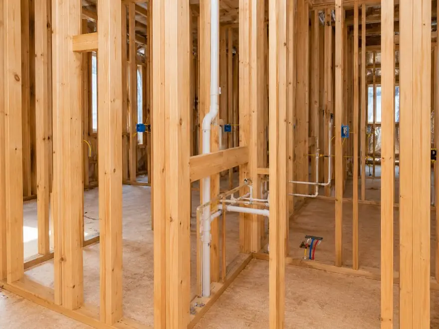 Interior rough-in: